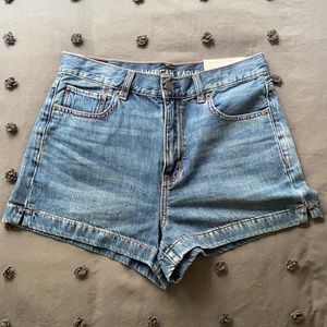 AE denim mom shorts